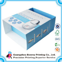 Customized coated one side C1S art paper drawer box collapsible packaging box with lamination